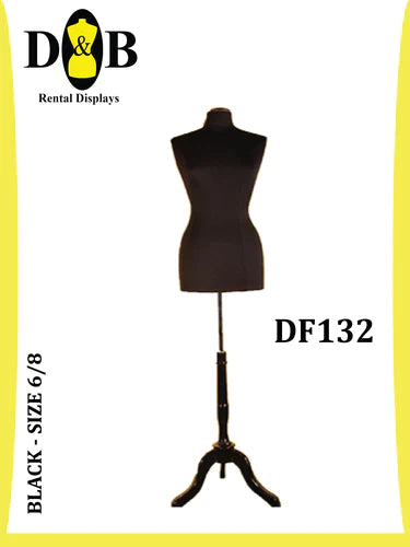 B-Dress Form, Black, Size 6/8, Female DF132