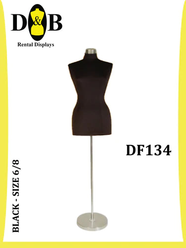 B-Dress Form, Black, Size 6/8, Female DF134