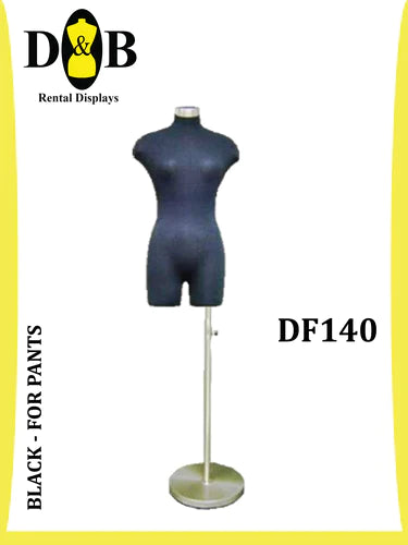 B-Dress Form (For Pants), Black, Size 6/8, Female DF140
