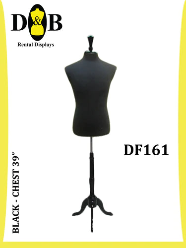 B-Dress Form, Black, Male DF161