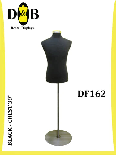 B-Dress Form, Black, Male DF162