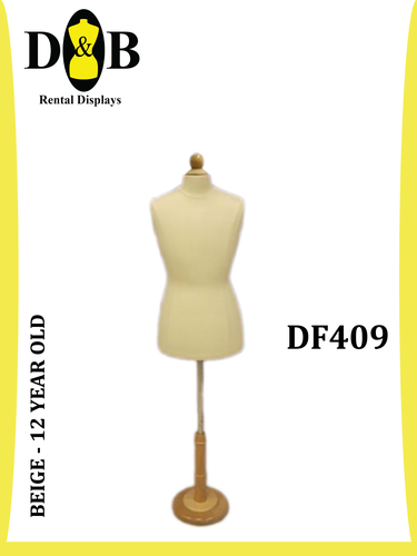 Dress Form (12 Year Old) Beige, Kid, DF409
