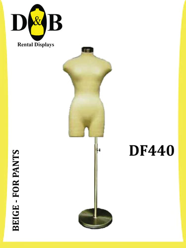 B-Dress Form (For Pants), Beige, Size 6/8, Female DF440