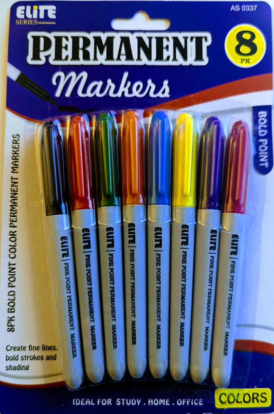 Permanent  color markers