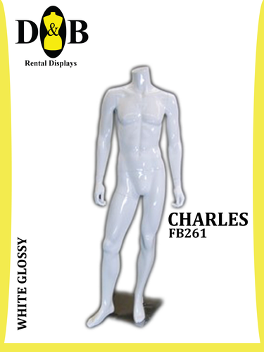 Full Body Headless White Glossy Male CHARLES FB261