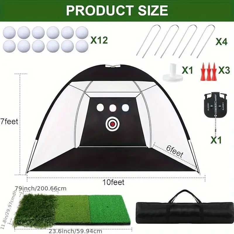 Golf Net, 10x7ft Golf Hitting Nets For Backyard Driving [FREE-Click for details]