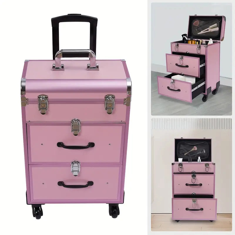 Rolling Makeup Train Case Cosmetic Trolley [FREE-Click for details]