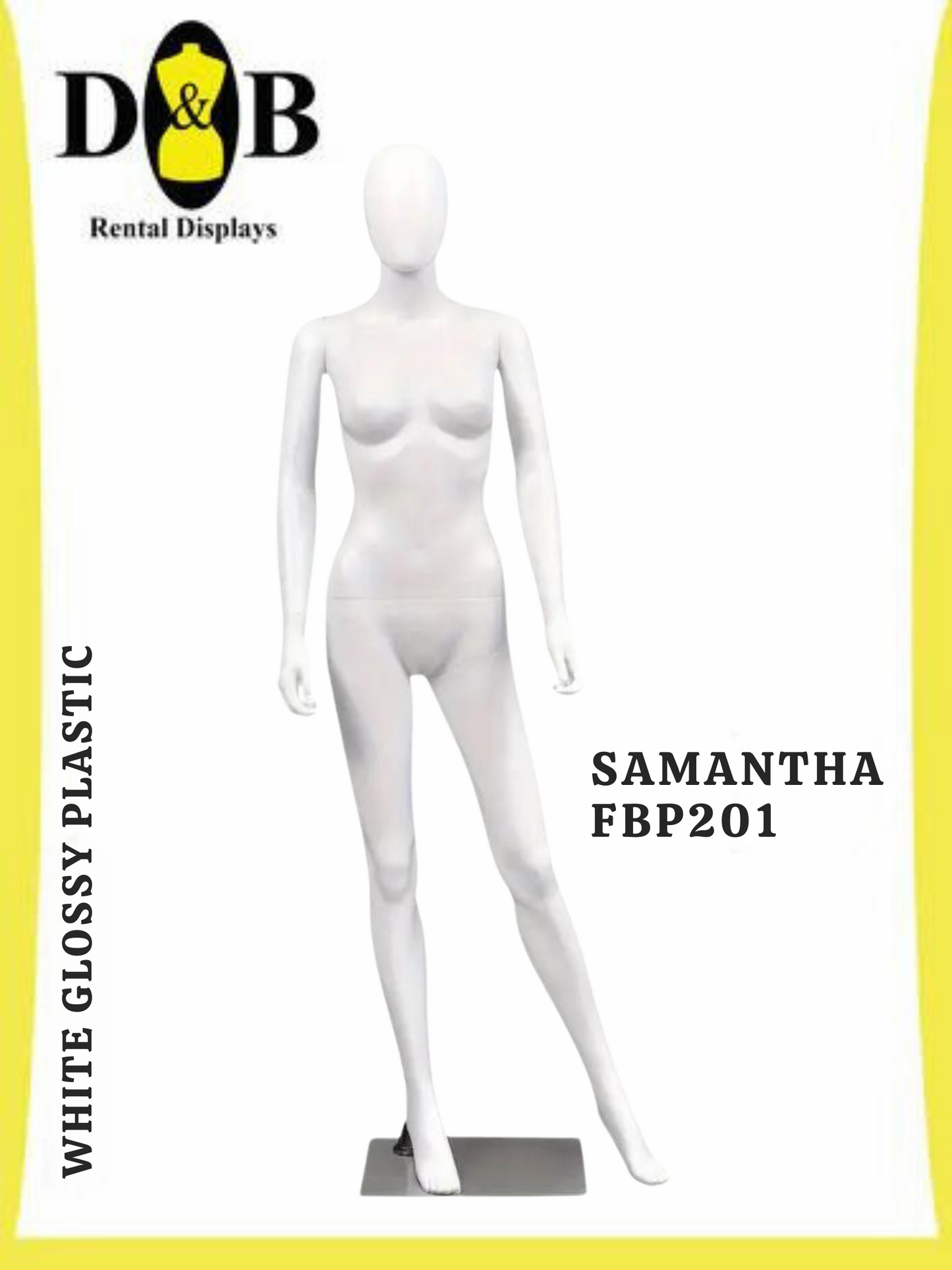 Egghead Full Body White Glossy Female Samantha FBP201