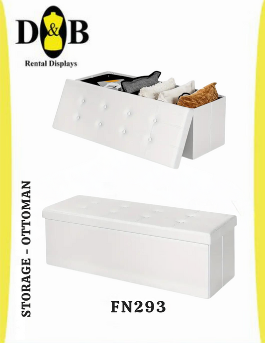 Storage-Ottoman (White) (FN293)