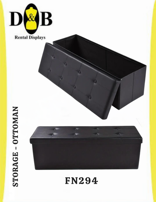 Storage-Ottoman (Black) (FN294)