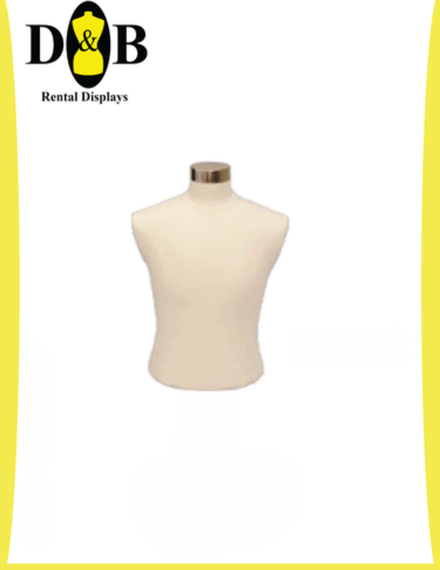 A- Dress Form-Table Top (For Shirt), Beige, Male, DF462