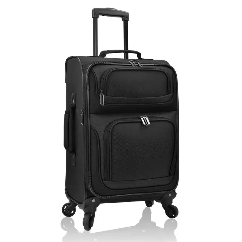 2-Piece Polyester Suitcase Luggage w/ Tote [FREE-Click for details]