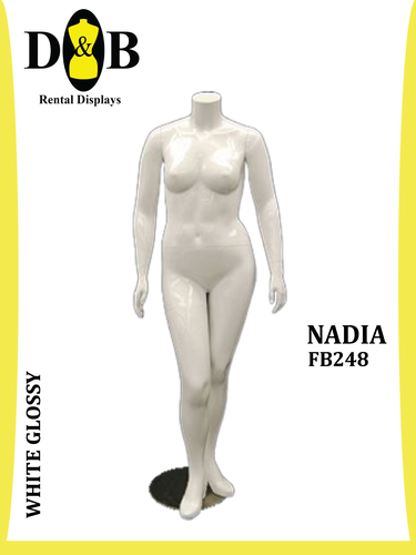 Headless Full Body White Glossy  Female NADIA FB248